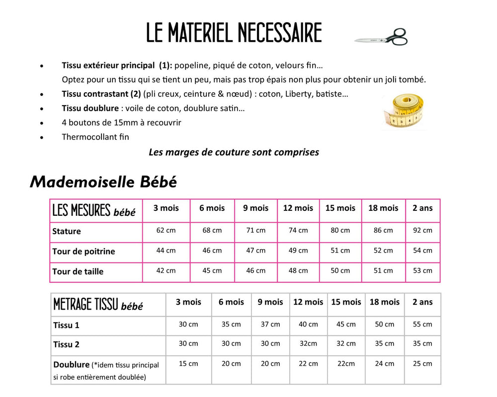 
                  
                    Patron Robe "Mademoiselle Bébé" - PDF
                  
                
