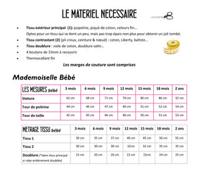 
                  
                    Patron Robe "Mademoiselle Bébé" - PDF
                  
                
